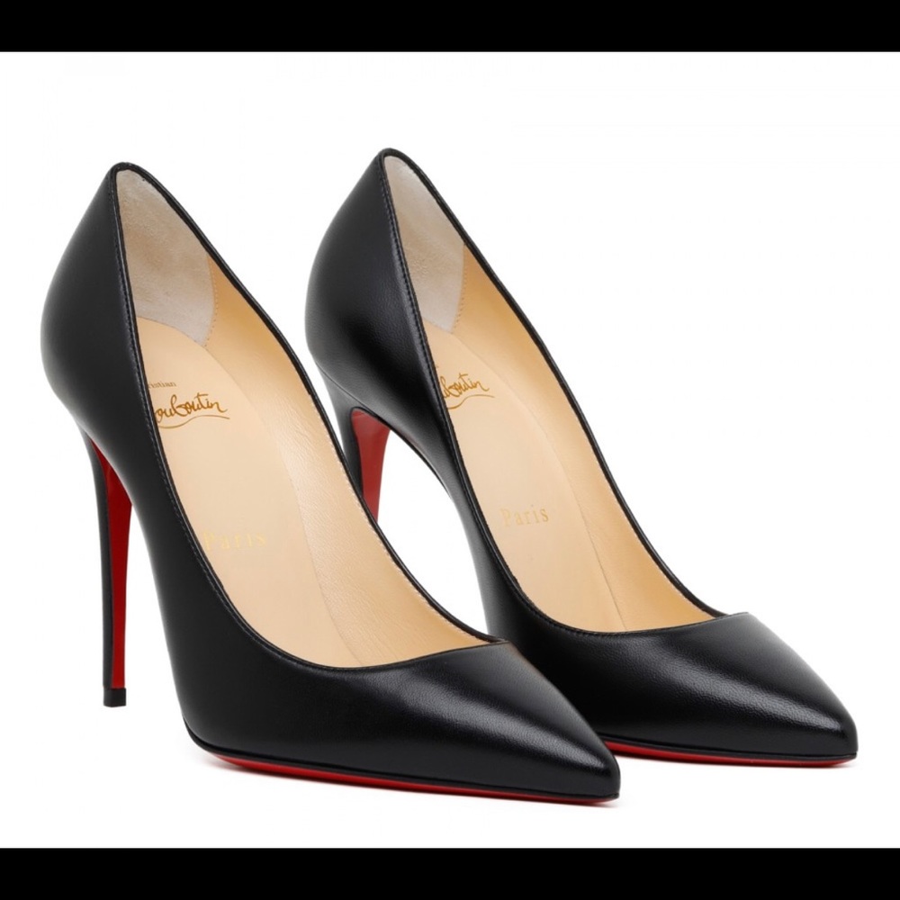 Christian Louboutin Kate 100 Nappa Black Stilettos